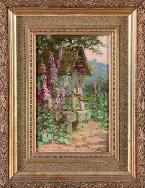 Le Puits Dans Le Jardin Oil Painting by Georges Binet