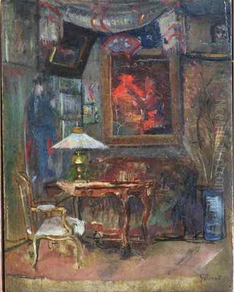 Scene D'interieur Oil Painting by Georges Binet