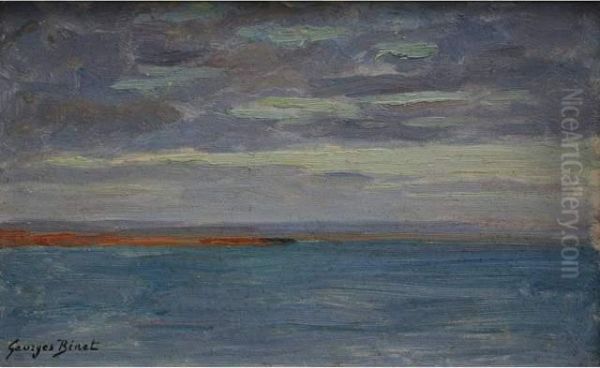 L'estuaire Oil Painting by Georges Binet