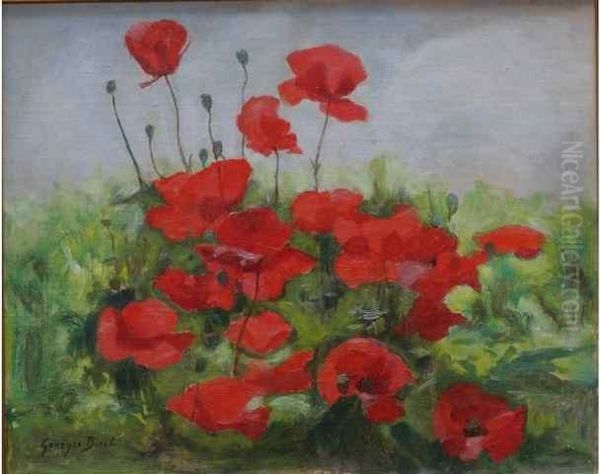 Les Coquelicots Oil Painting by Georges Binet