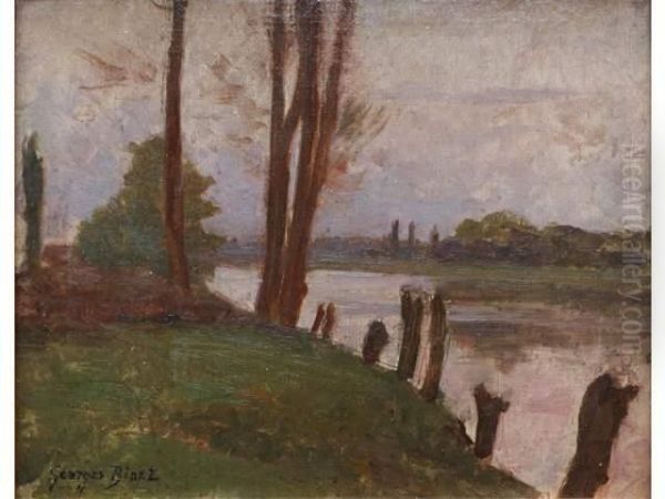 Bord De Riviere Oil Painting by Georges Binet