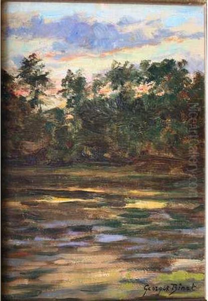 Bord De Riviere Oil Painting by Georges Binet