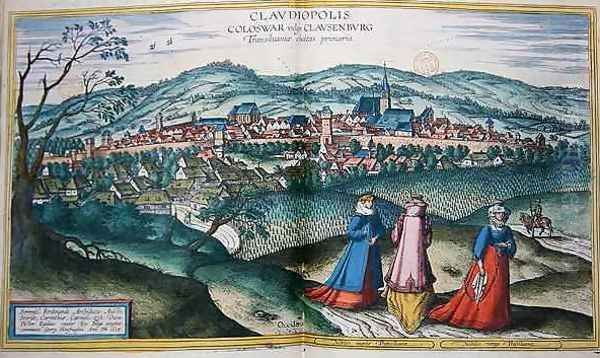 Map of Claudiopolis from Civitates Orbis Terrarum Oil Painting by Joris Hoefnagel