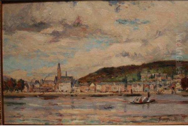 La Seine A Villequiers Oil Painting by Georges Binet