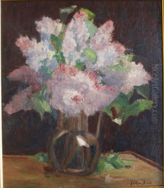 Bouquet De Lilas Oil Painting by Georges Binet