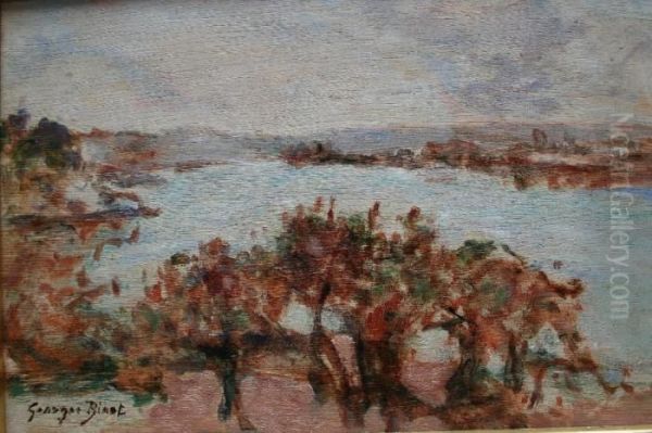 Bord De Seine Oil Painting by Georges Binet