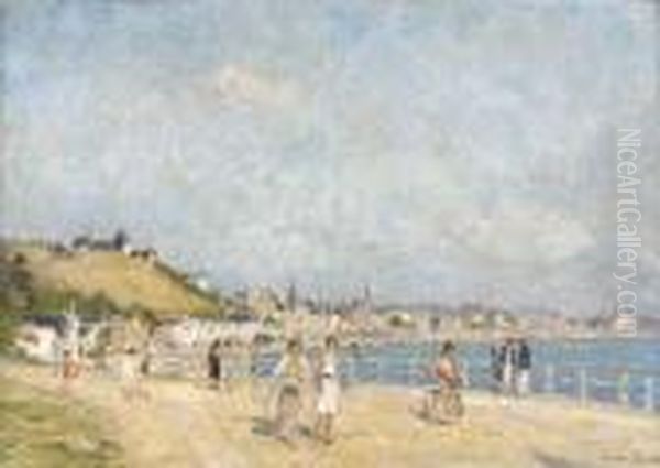 On The Promenade, Le Havre Oil Painting by Georges Binet