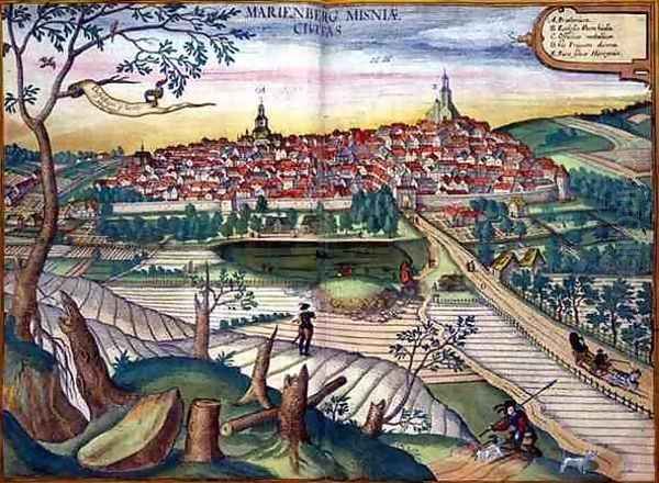 Map of Marienburg from Civitates Orbis Terrarum Oil Painting by Joris Hoefnagel