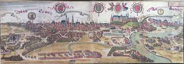 View of Cracow from the North West from Civitates Orbis Terrarum Oil Painting by Joris Hoefnagel