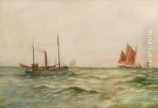 The Fishing Fleet Oil Painting by William Minshall Birchall