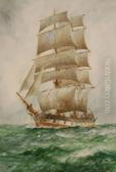 Tall Ship At Sea Titled 