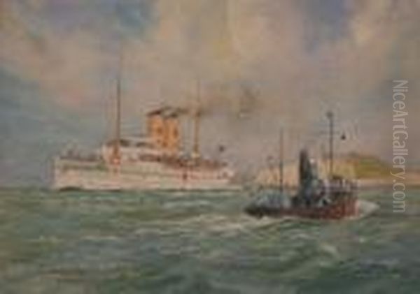 The Blighty Boat Oil Painting by William Minshall Birchall