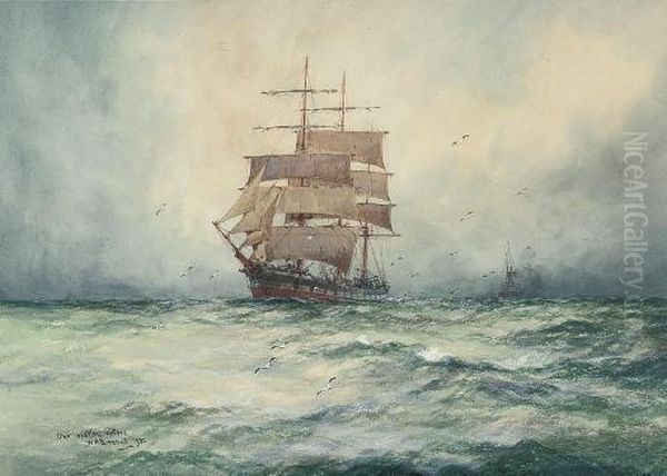 O'er Restless Waters Oil Painting by William Minshall Birchall