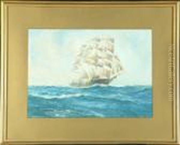 A Ship Of Yesterday Oil Painting by William Minshall Birchall