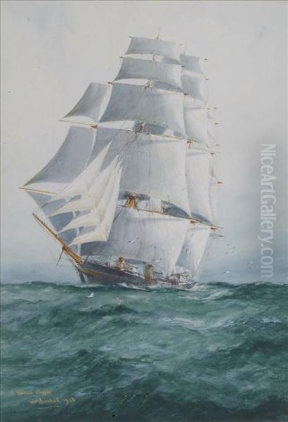 Ayankee Clipper Oil Painting by William Minshall Birchall