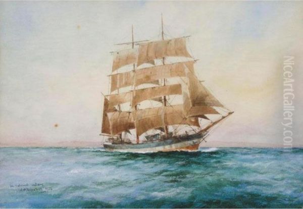 In Colonial Waters; Under The Red Ensign Oil Painting by William Minshall Birchall