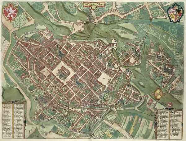 Map of Bratislava from Civitates Orbis Terrarum Oil Painting by Joris Hoefnagel