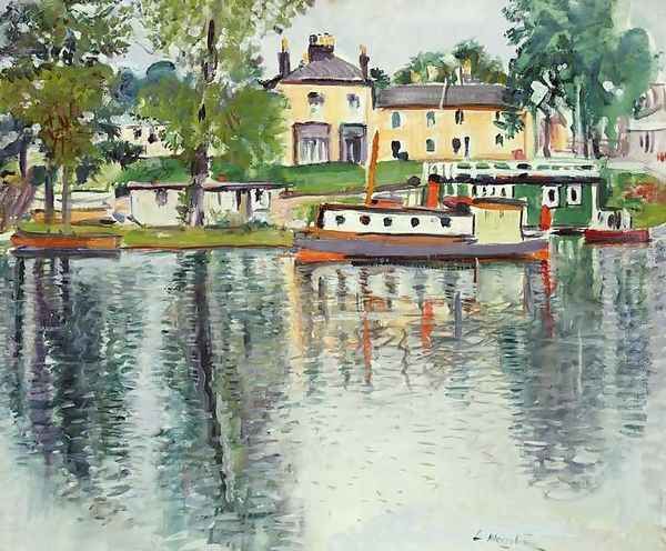 Reflections Balloch Oil Painting by George Leslie Hunter