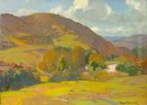 Over Hills And Vale Oil Painting by Franz Bischoff