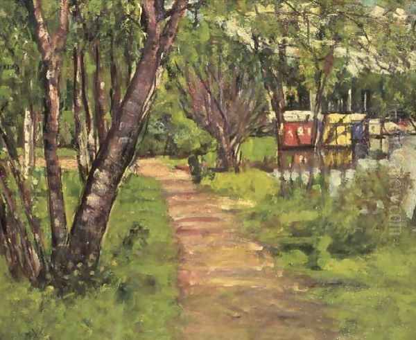 The Pathway Loch Lomond Oil Painting by George Leslie Hunter