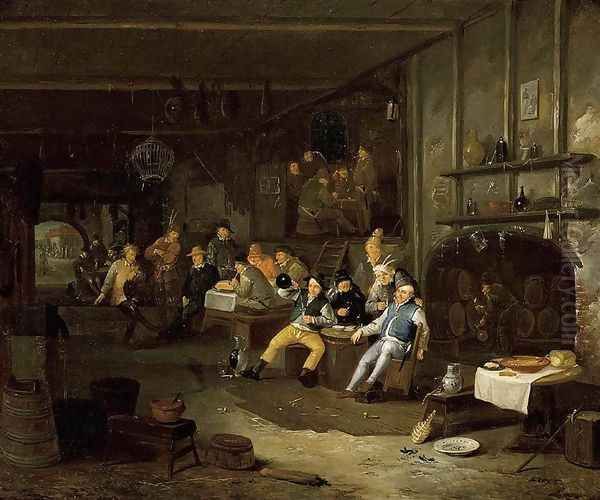 Interior of an Inn Oil Painting by Egbert van, the Younger Heemskerck