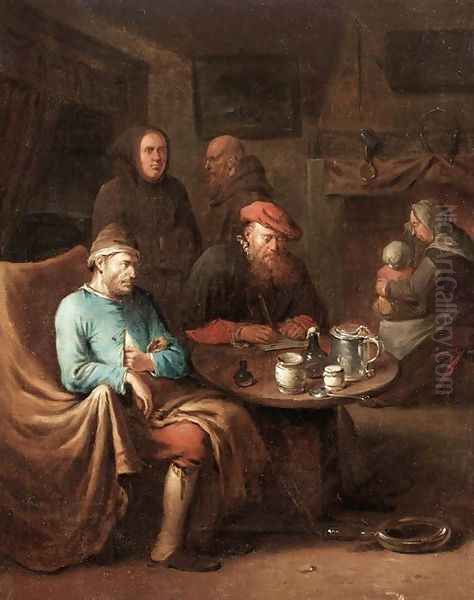 Visit of the Doctor Oil Painting by Egbert van, the Younger Heemskerck