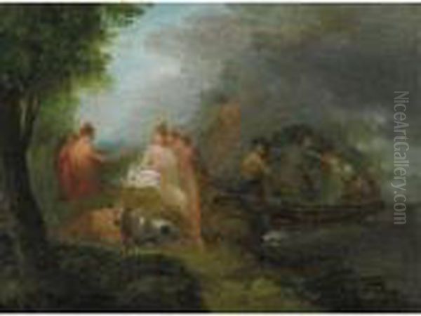 Il Giudizio Di Paride Oil Painting by Giuseppe Bernardino Bison