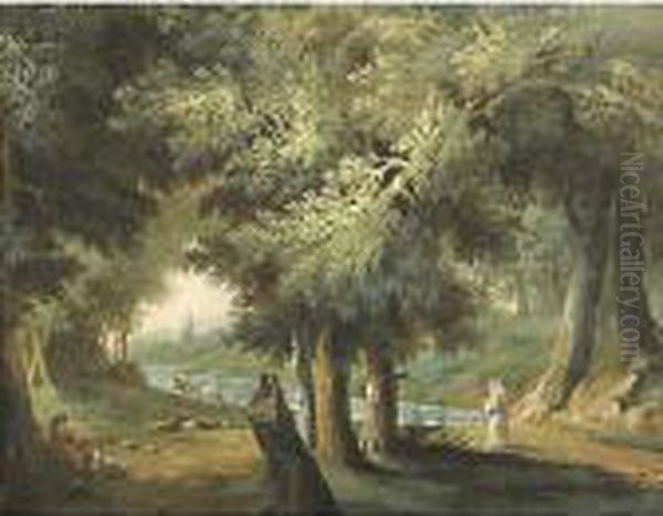 Passeggiata Nel Bosco Oil Painting by Giuseppe Bernardino Bison