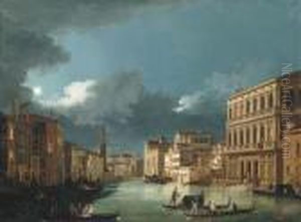 The Grand Canal, Venice Oil Painting by Giuseppe Bernardino Bison