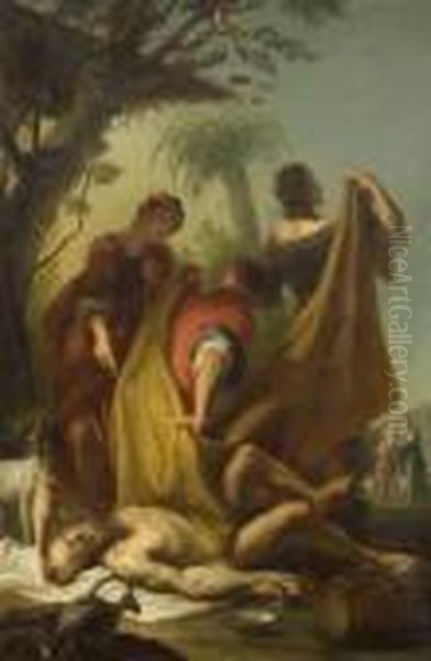 Der Trunkene Und Entbloste
 Noah Oil Painting by Giuseppe Bernardino Bison