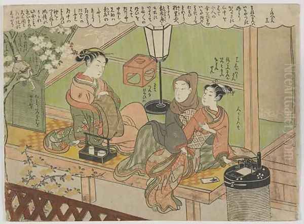 Maneemon 12 Oil Painting by Suzuki Harunobu