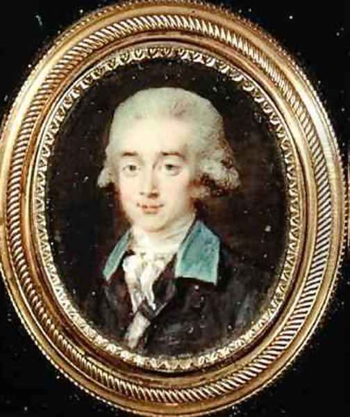 Portrait miniature of Count Hans Axel von Fersen Oil Painting by Noel Halle