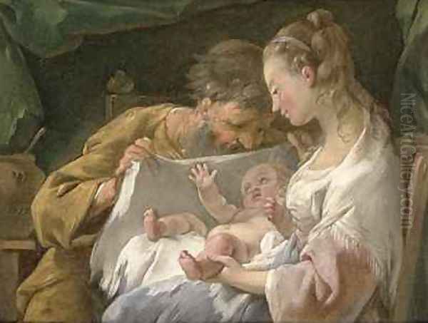 The Holy Family Oil Painting by Noel Halle