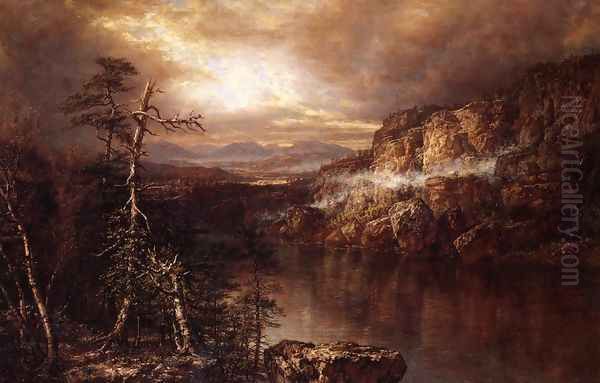 Lake Minnewaska after Showers Oil Painting by Daniel Huntington