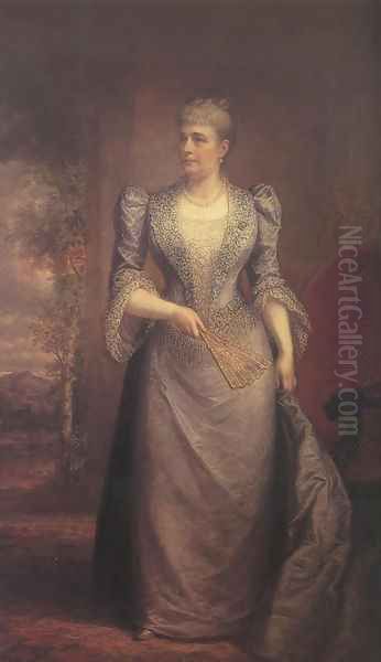 Caroline Scott Harrison 1894 Oil Painting by Daniel Huntington