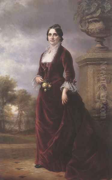 Lucy Webb Hayes 1881 Oil Painting by Daniel Huntington