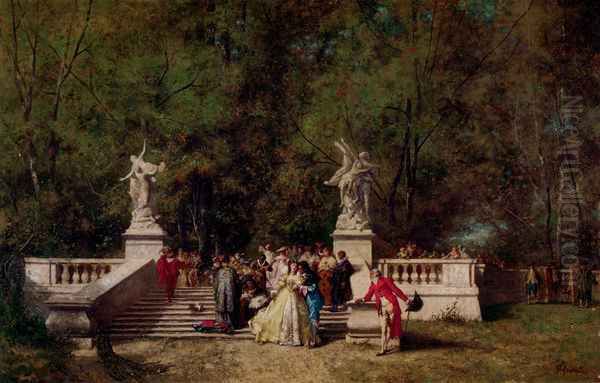 The Garden Party Oil Painting by Ferdinand Heilbuth