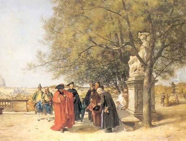 Gardens of the Vatican Oil Painting by Ferdinand Heilbuth