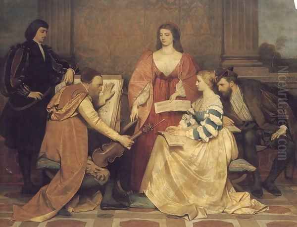 The Music Lesson Oil Painting by Ferdinand Heilbuth