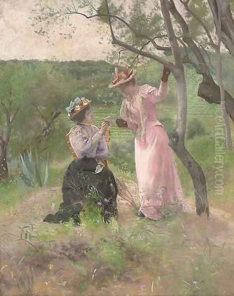 La lettre Oil Painting by Ferdinand Heilbuth