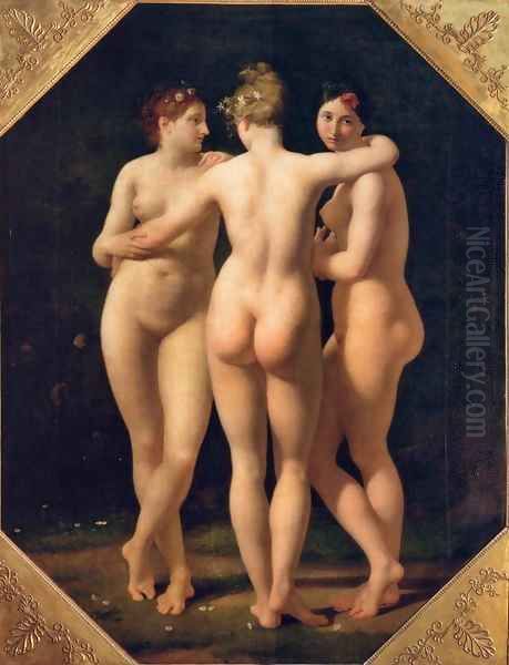 The Three Graces Oil Painting by Regnault Henri