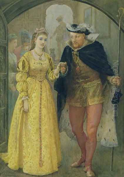 Henry VIII and Anne Boleyn Oil Painting by Arthur Hopkins