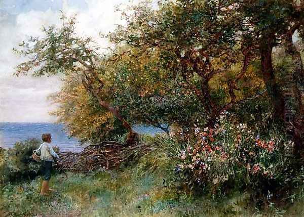 An Orchard Garden Oil Painting by Arthur Hopkins