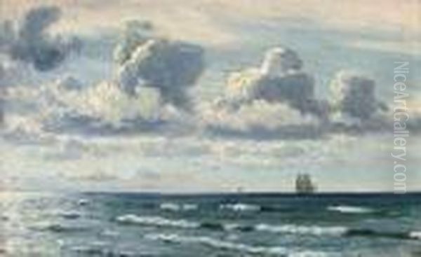 Fair Weather Oil Painting by Christian Vigilius Blache