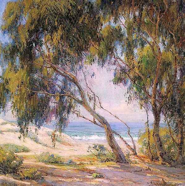 Beside the Sea- Laguna Beach 1921 Oil Painting by Anna Althea Hills