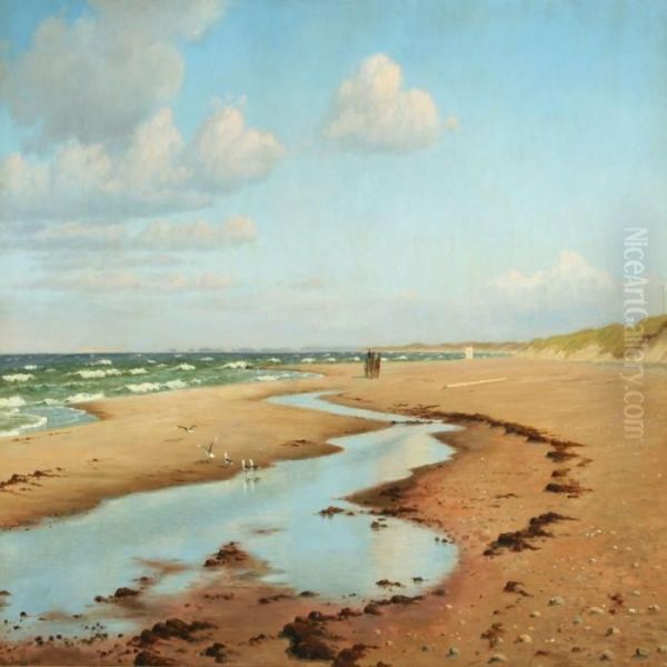 Scenery From Tannisbay Oil Painting by Christian Vigilius Blache