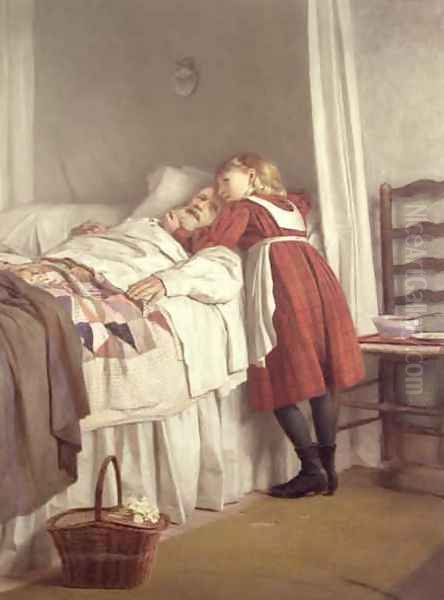 Grandfathers Little Nurse Oil Painting by James Hayllar