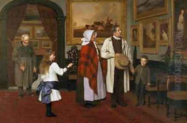 The Picture Gallery at the Hall Oil Painting by James Hayllar