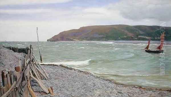 Porlock Bay Oil Painting by Charles Napier Hemy