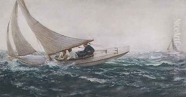 Sailing Free Oil Painting by Charles Napier Hemy